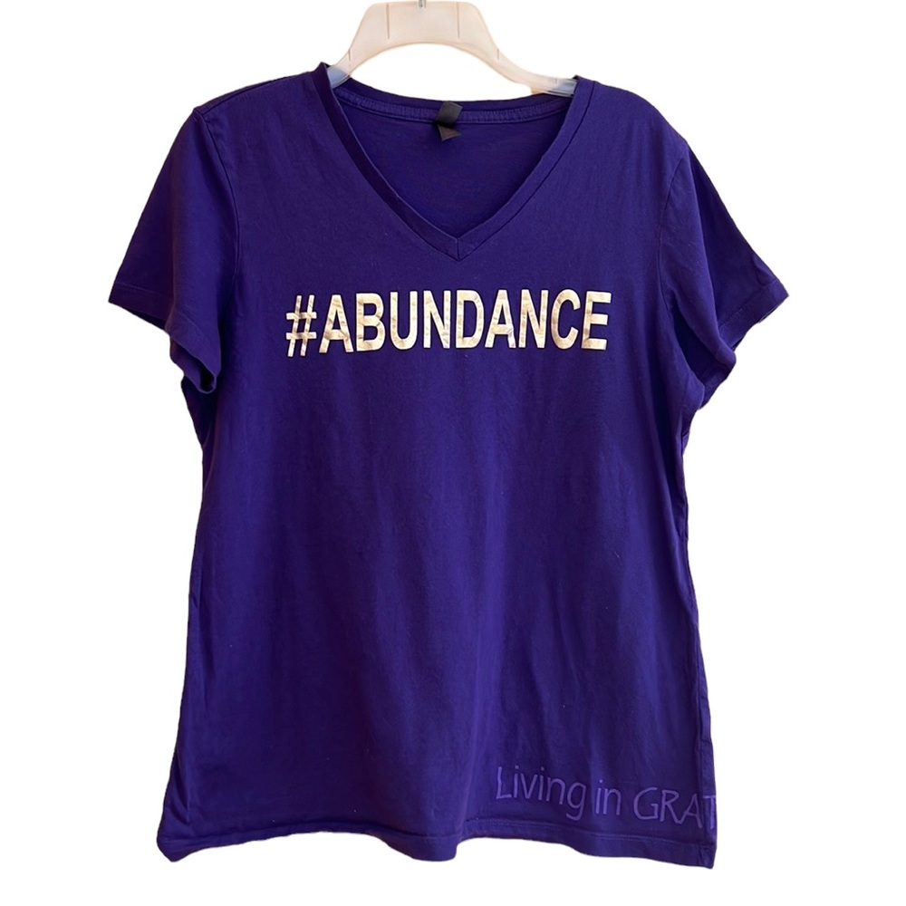 Abundance Purple Tee Shirt size large